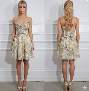 Vintage Fire Los Angeles Flutter 60s Style Bandana Paisley Dress